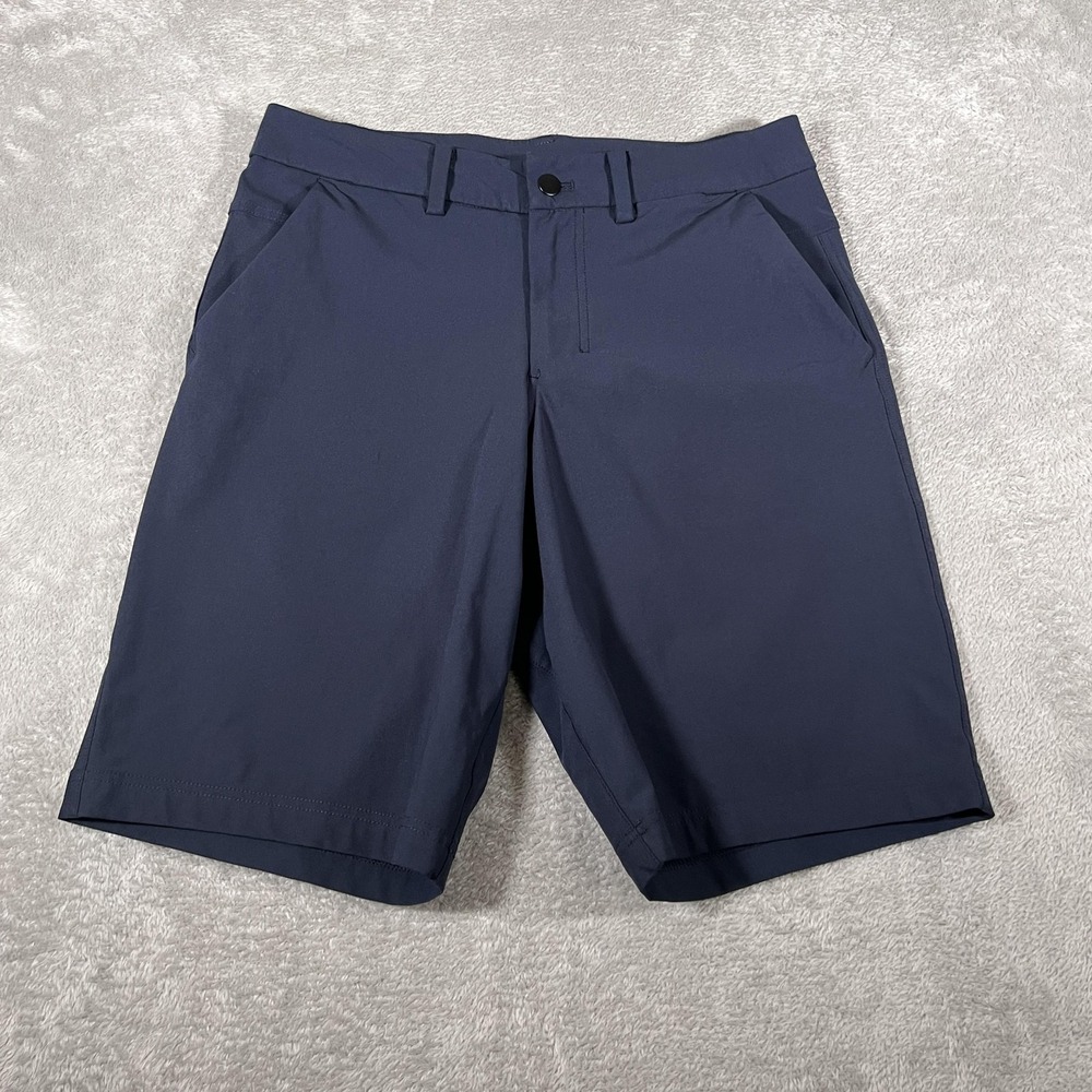 Lululemon Commission Shorts Mens 32 Navy Blue Stretch Casual Performance‎